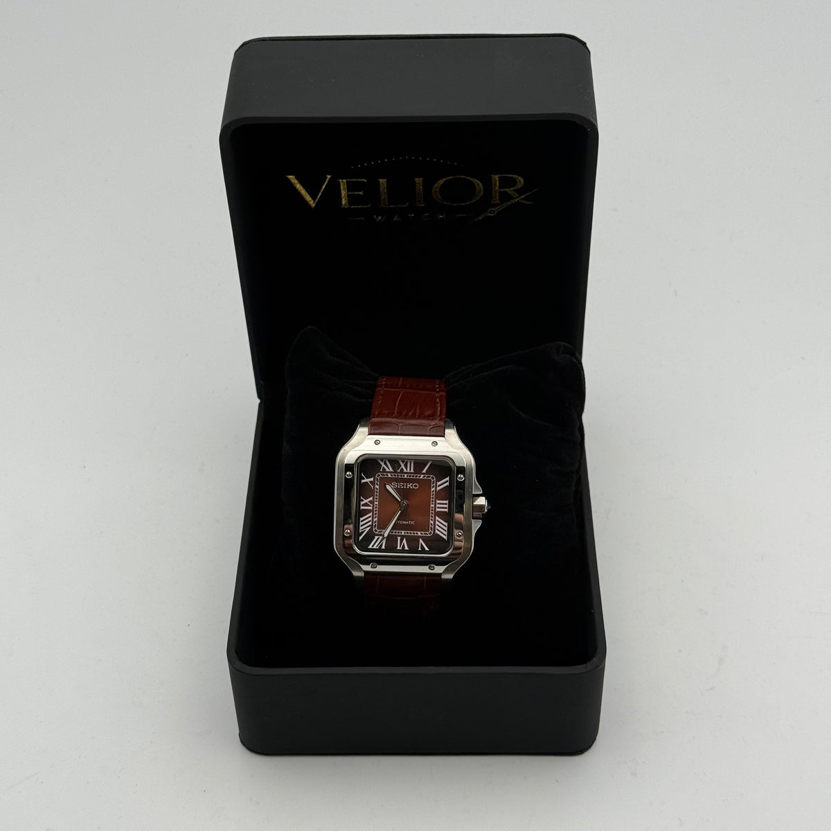 Seiko Mod Santos Bracelet Cuir