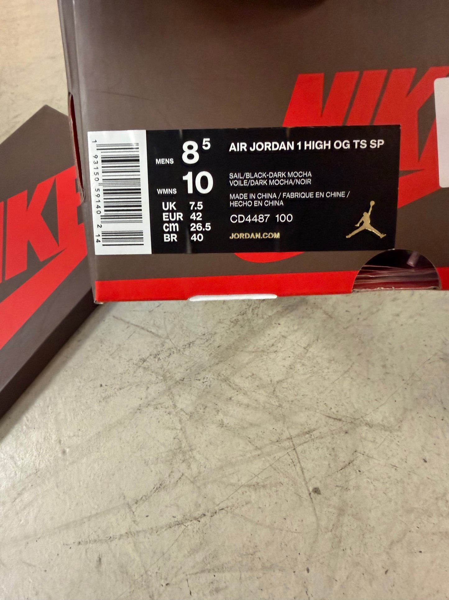 Jordan 1 High Mocha Travis Scott 42