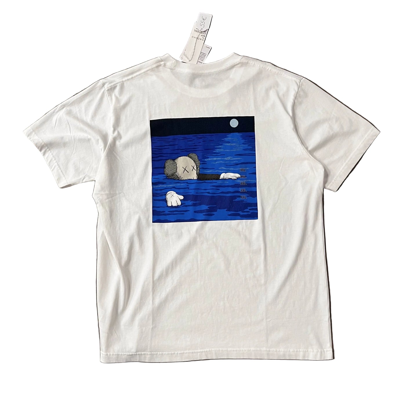 Tee Shirt Kaws Uniqlo White Blue