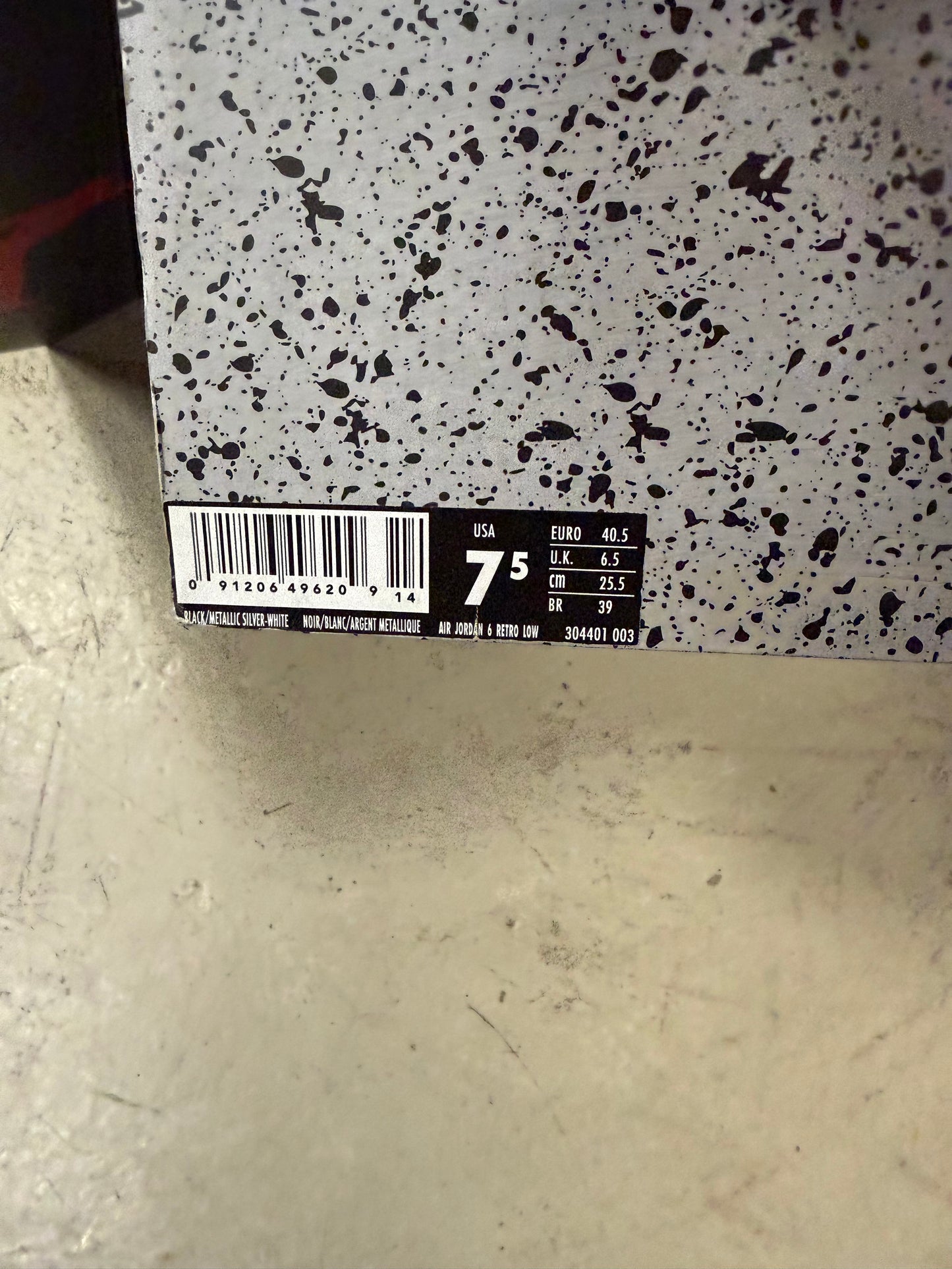 Jordan 6 Low Chrome 40,5