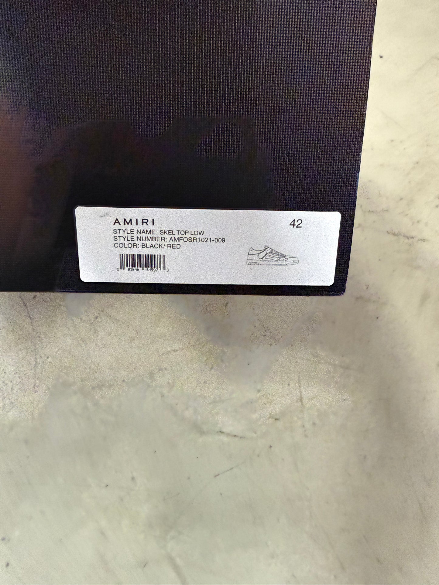 Amiri Skel Low Red Black 42