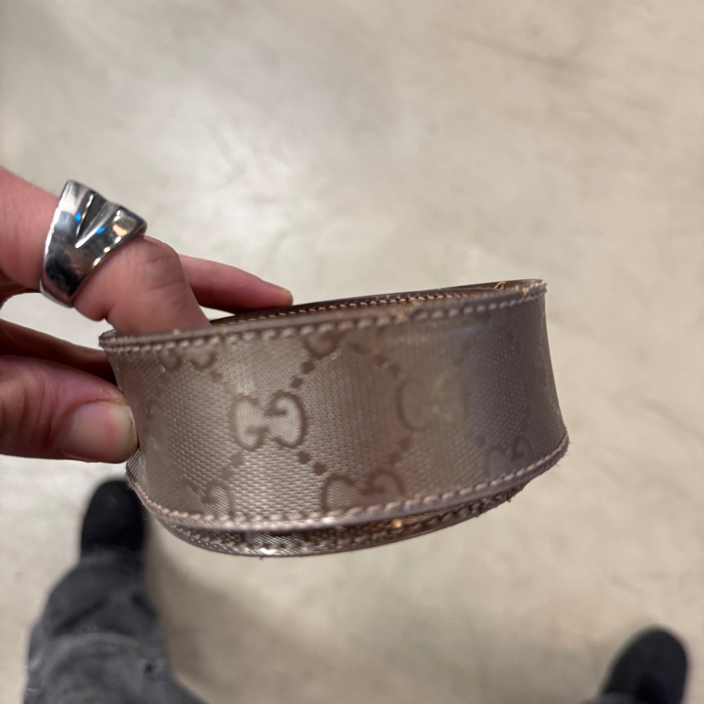 Ceinture Gucci Argenté