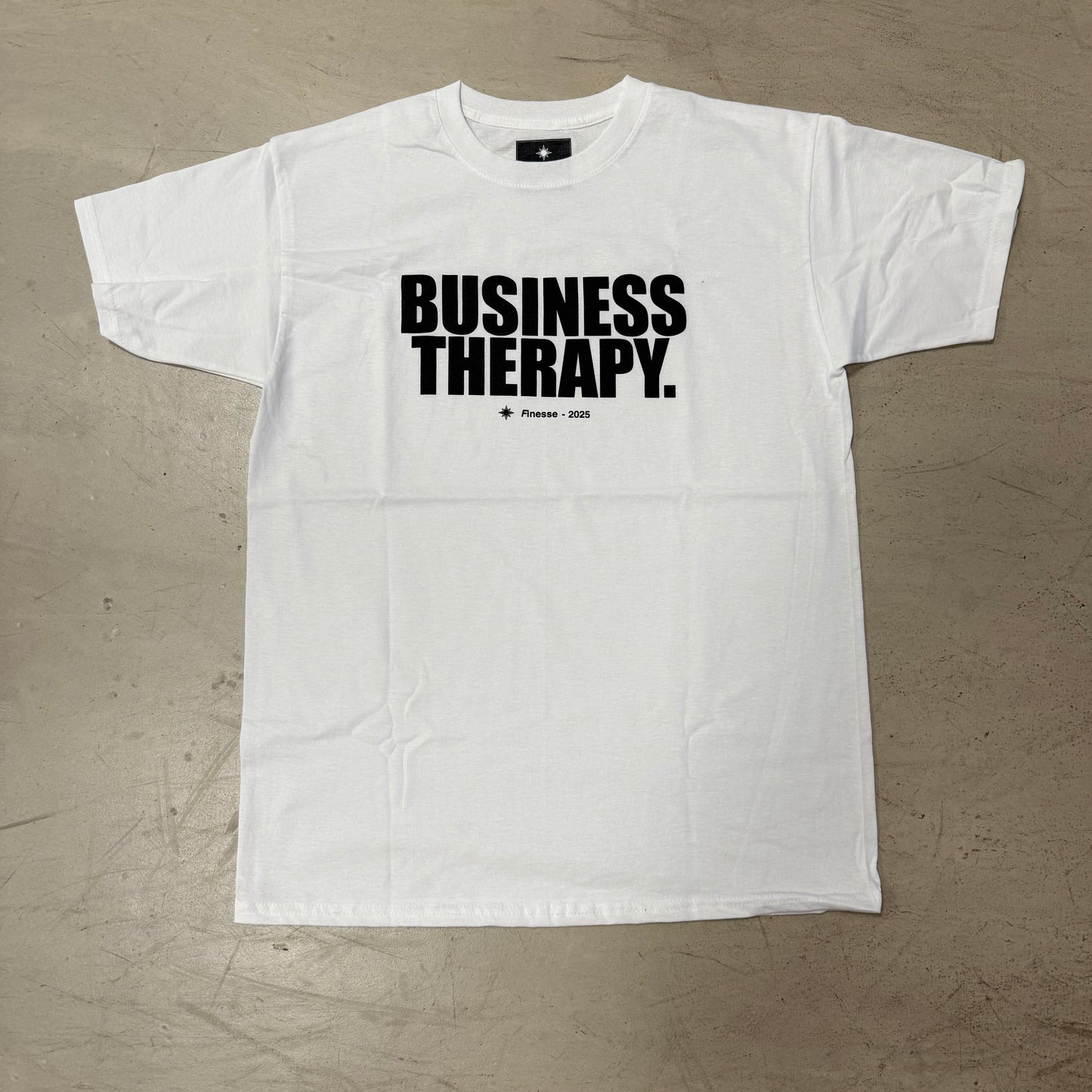 Tee Shirt Finesse "Business Therapy" Blanc