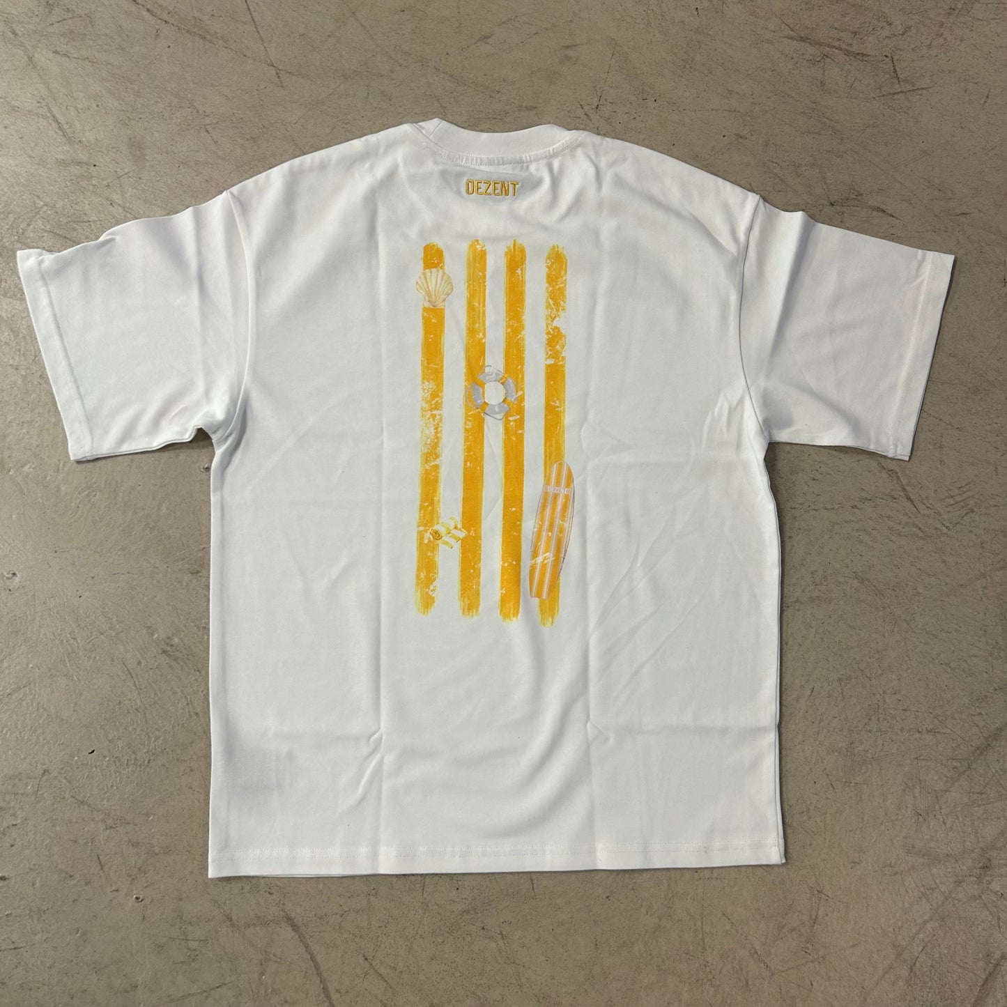 Tee Shirt Dezent Blanc Jaune