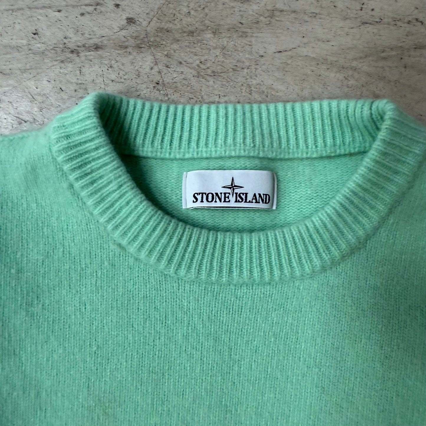 Pull Stone Island Laine Vert Occasion