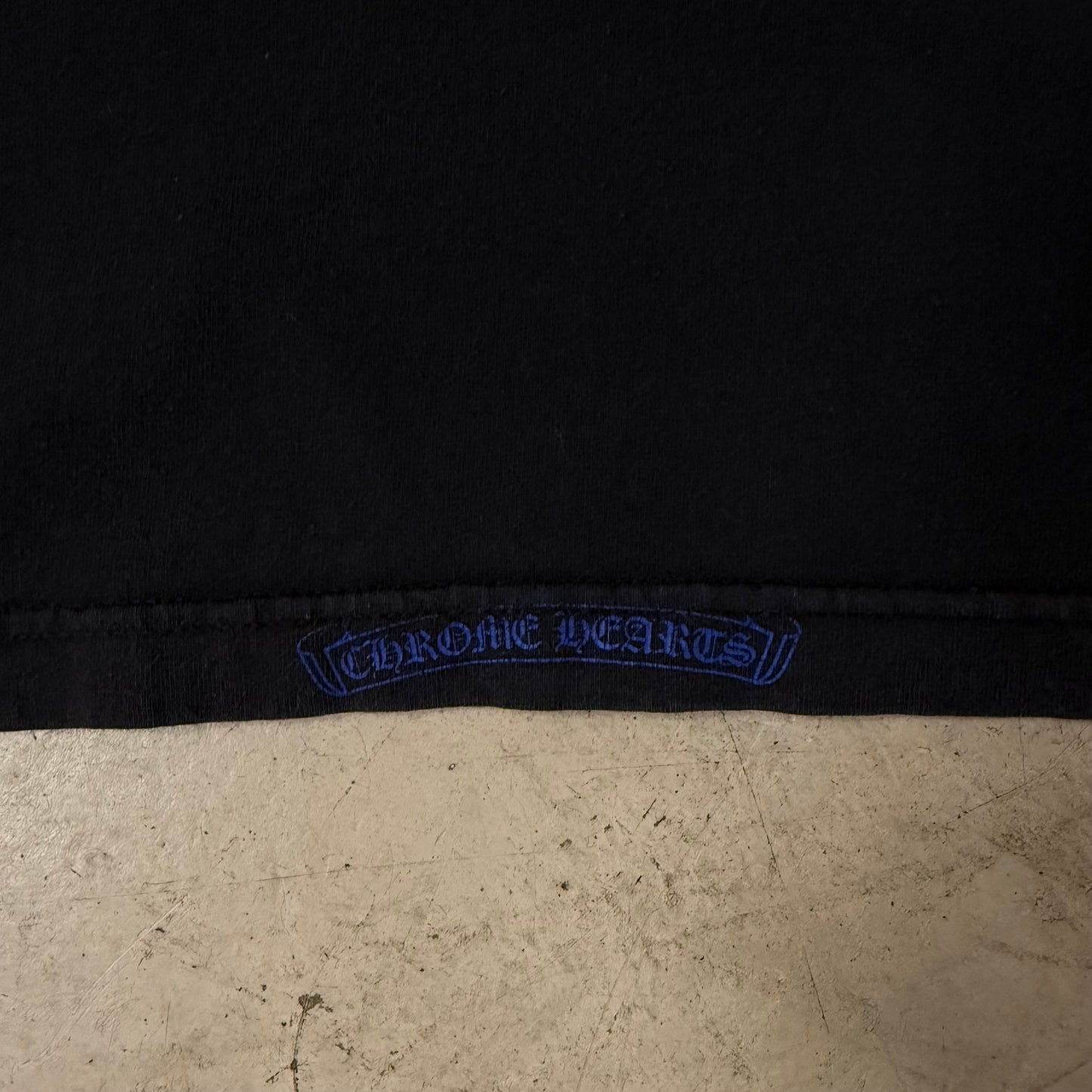 Tee Shirt Chrome Hearts Cross logo Blue Vintage