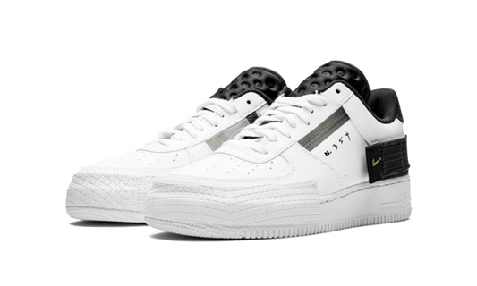 Nike Air Force 1 Low Drop Type White Black Volt - AT7859-101