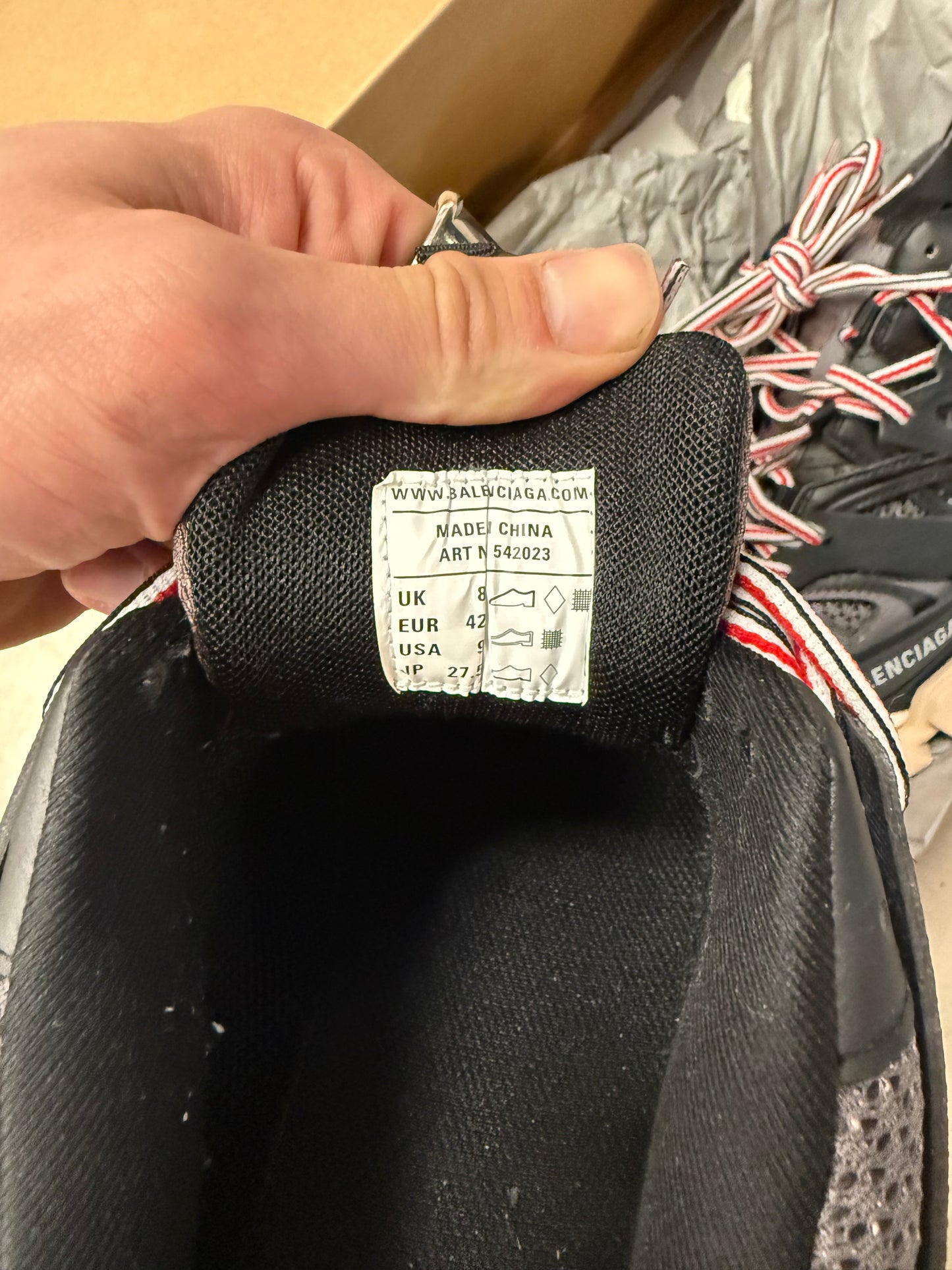 Balenciaga Track Black Red 42