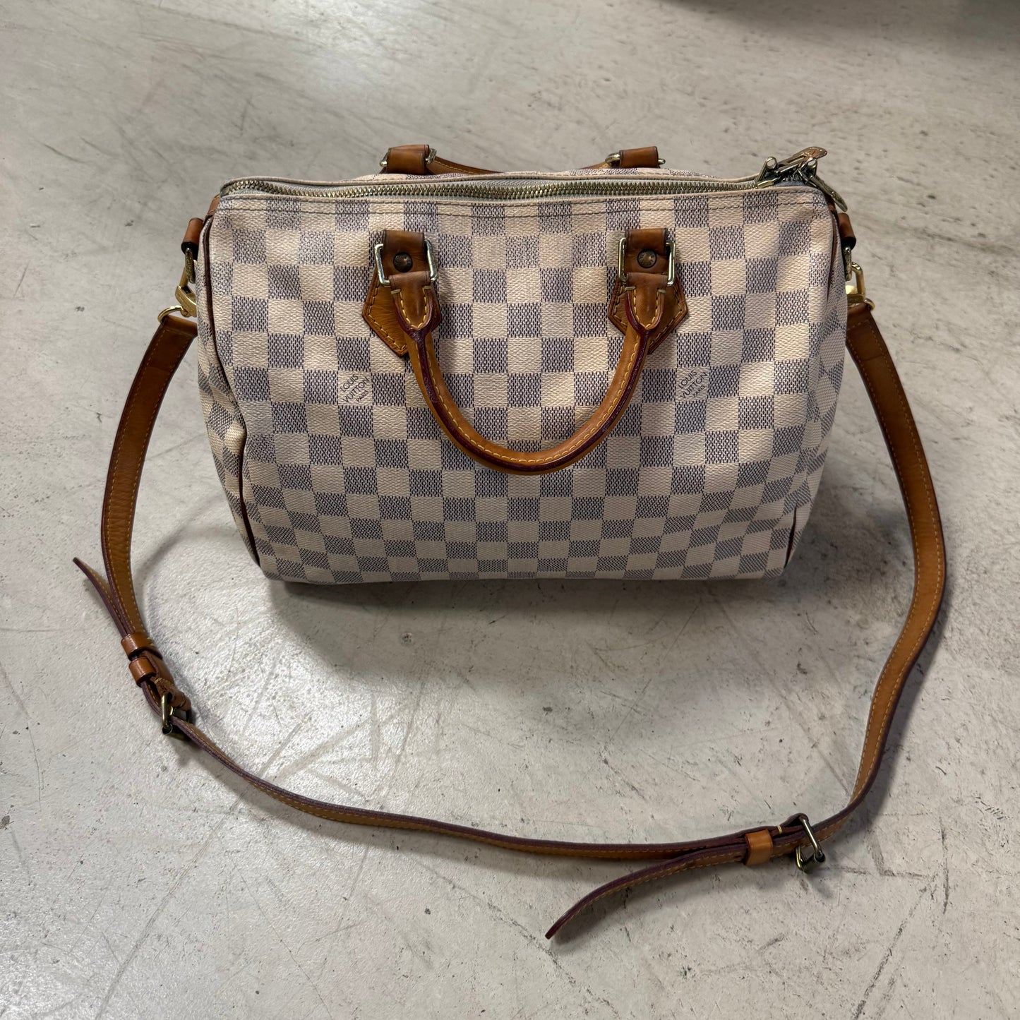 Sac Louis Vuitton Speedy 30 Blanc + Bandoulière