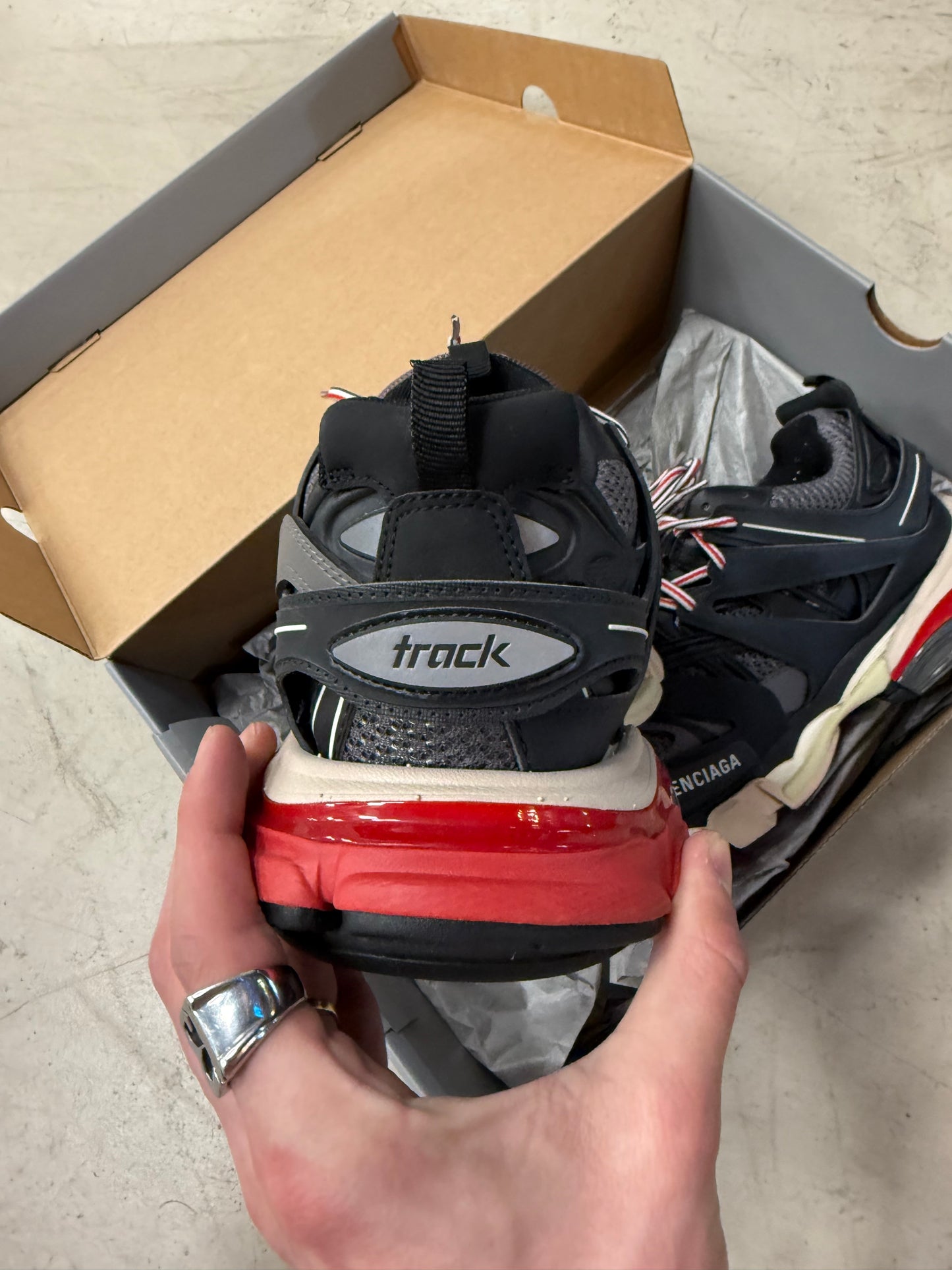 Balenciaga Track Black Red 42