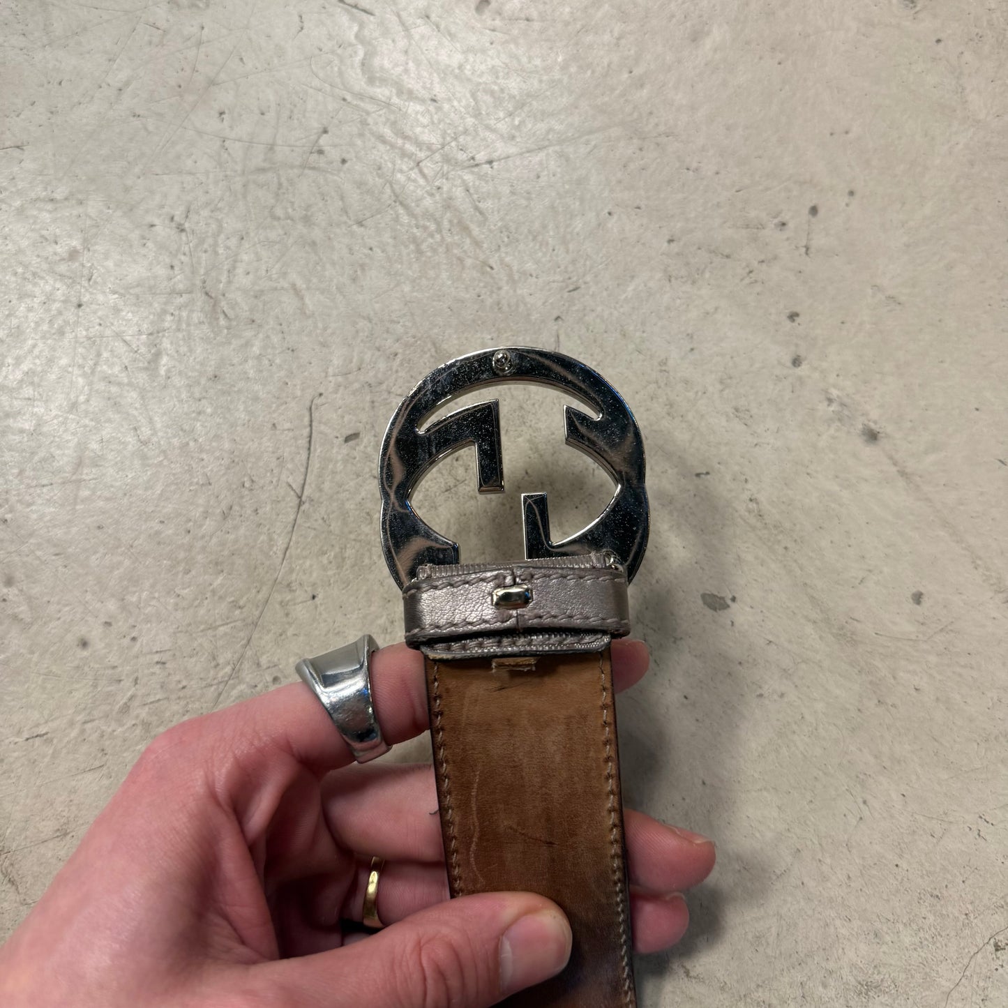 Ceinture Gucci Argenté