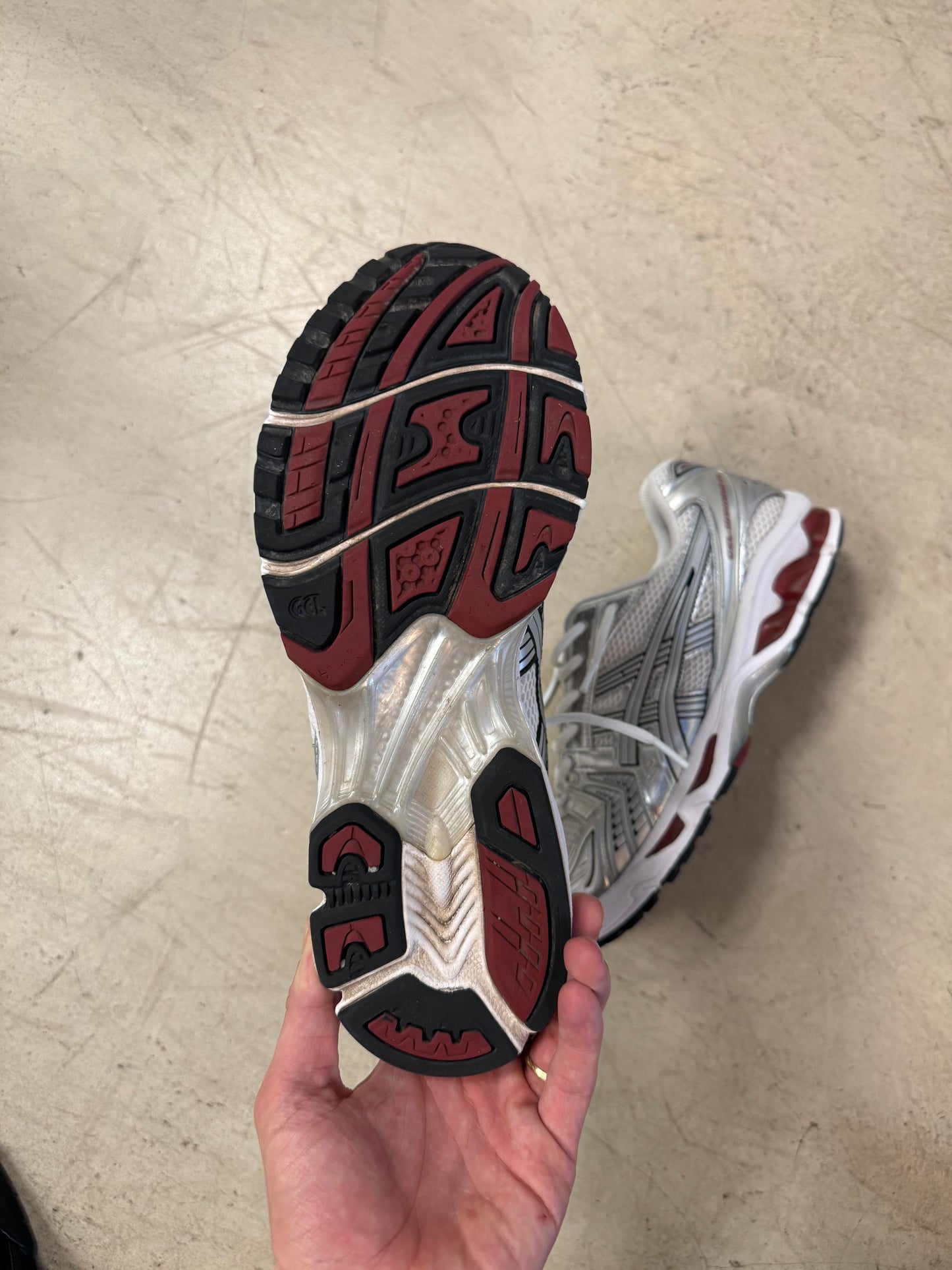 Asics Gel Kayano 14 White Silver Red