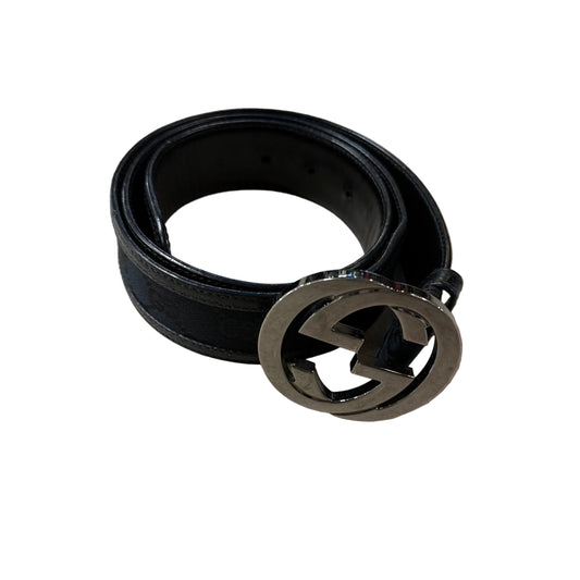 Ceinture Gucci Noir Tissu Monogramme