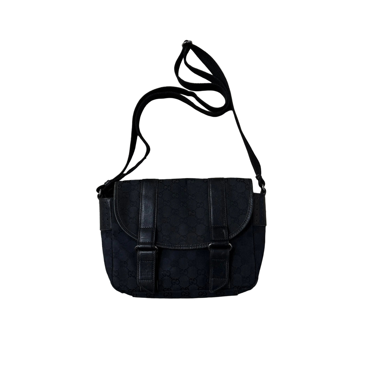 Sacoche Gucci Messenger Bag Black Double Stap Small