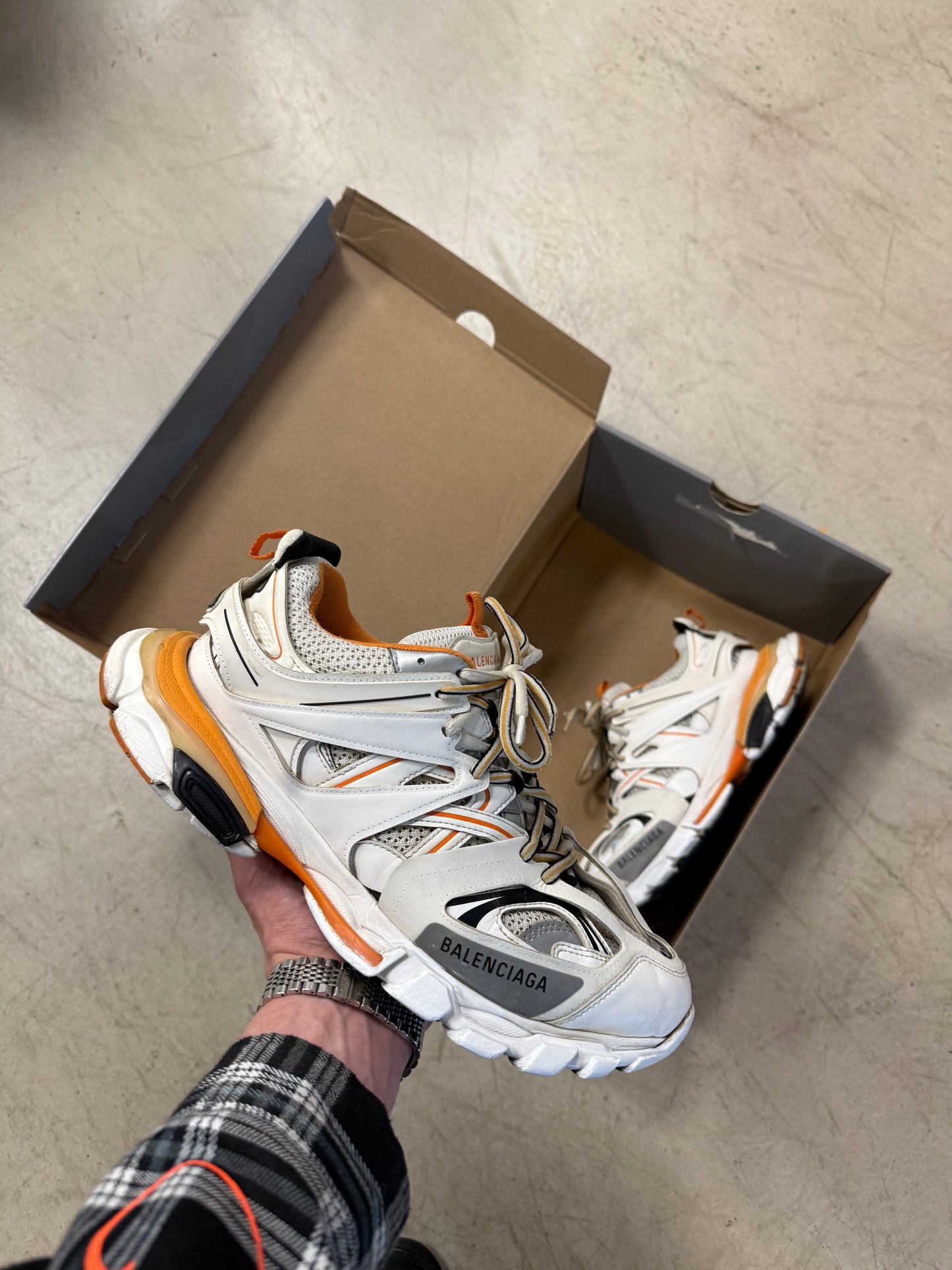 Balenciaga Track White Orange 43