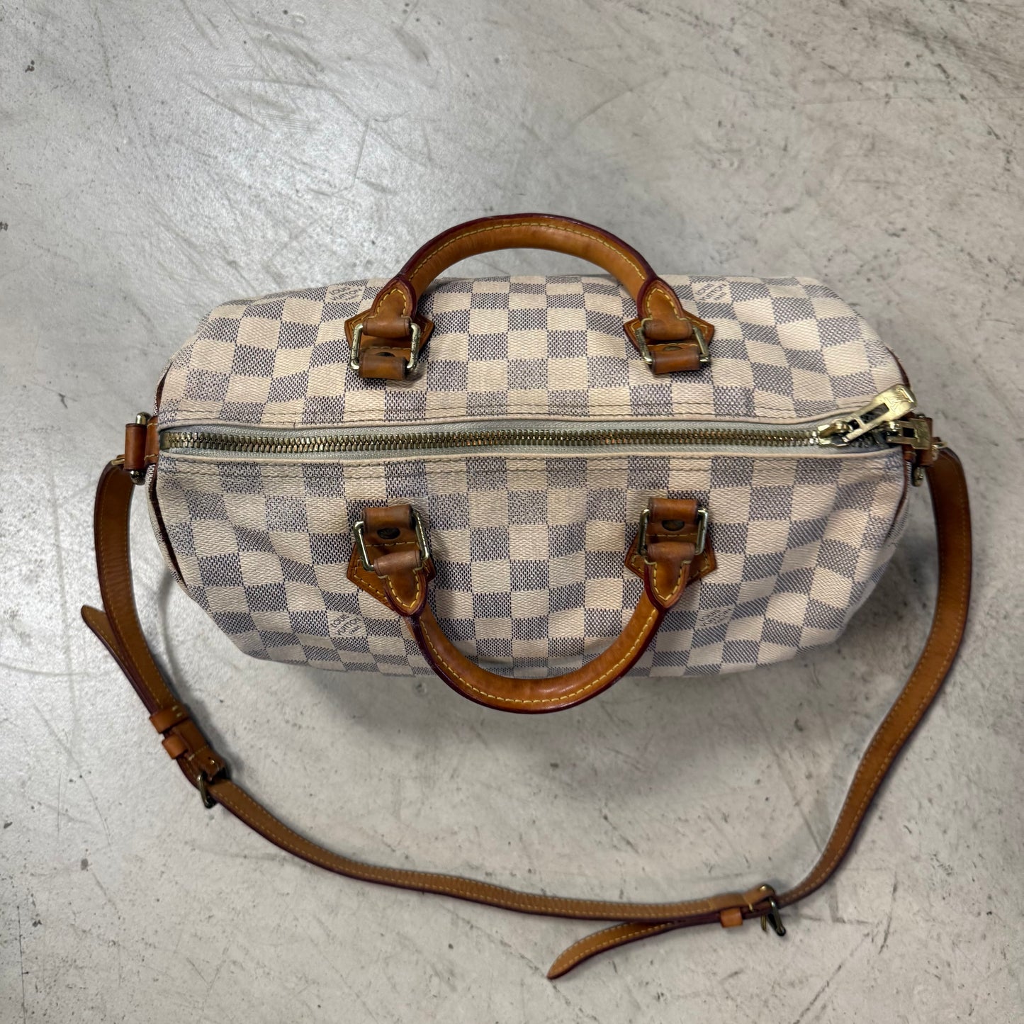 Sac Louis Vuitton Speedy 30 Blanc + Bandoulière
