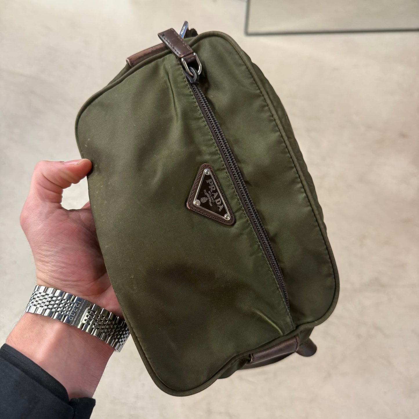 Sacoche Prada Messenger Bag Kaki