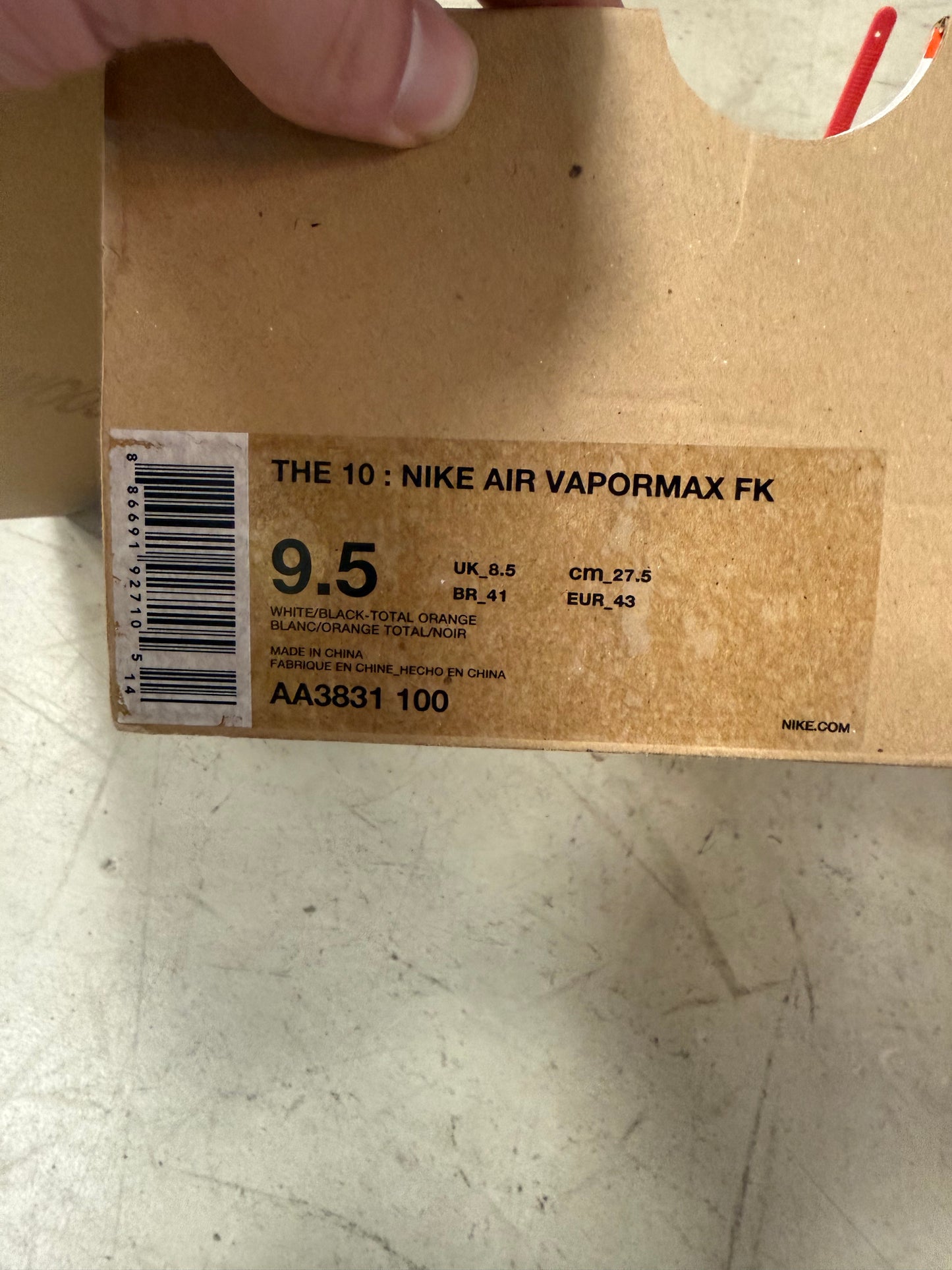 Vappormax Off White 43