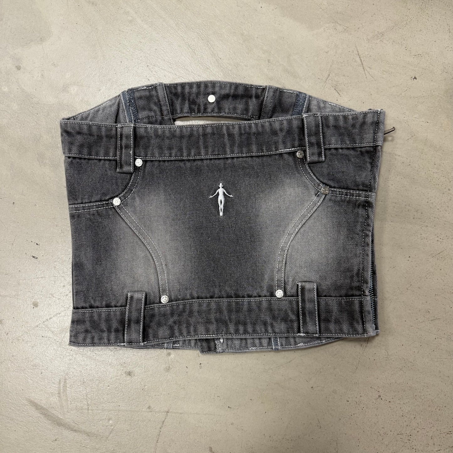 Top Femme Genese Jean Gris