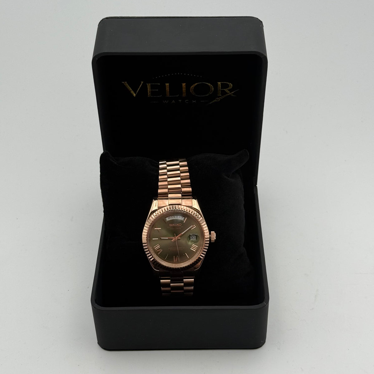 Seiko Mod Daydate Or Rose