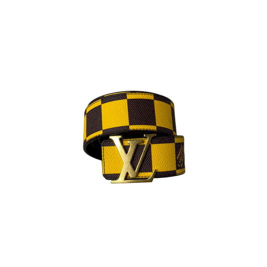 Ceinture Louis Vuitton Marron Jaune