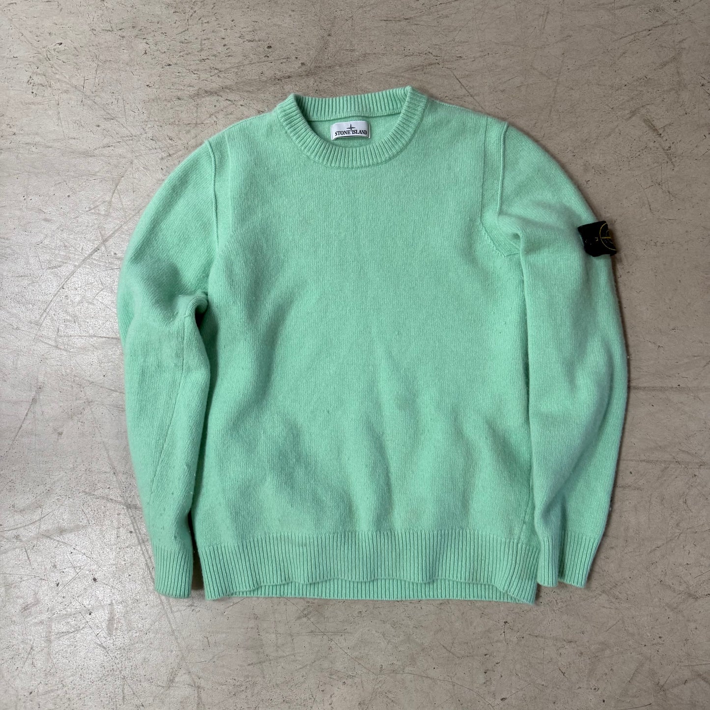 Pull Stone Island Laine Vert Occasion
