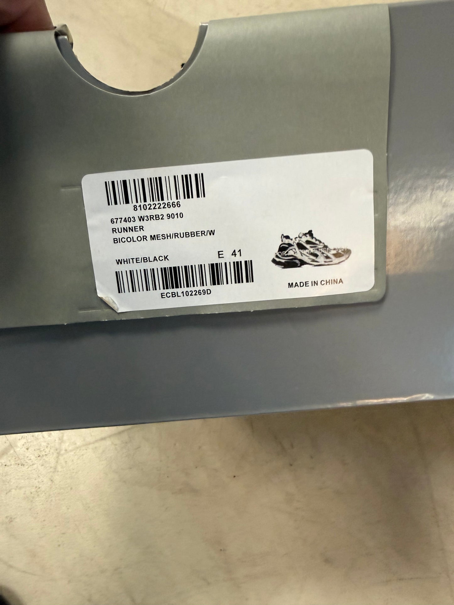 Balenciaga Runner Black & White 41