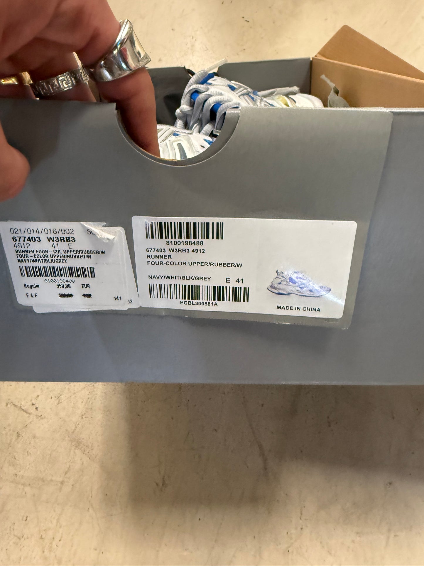 Balenciaga Runner White Blue 41