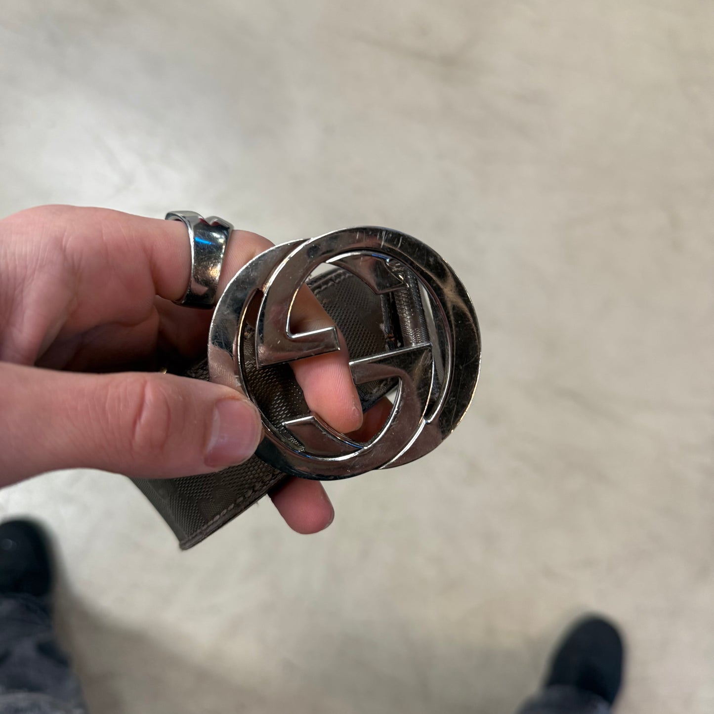 Ceinture Gucci Argenté