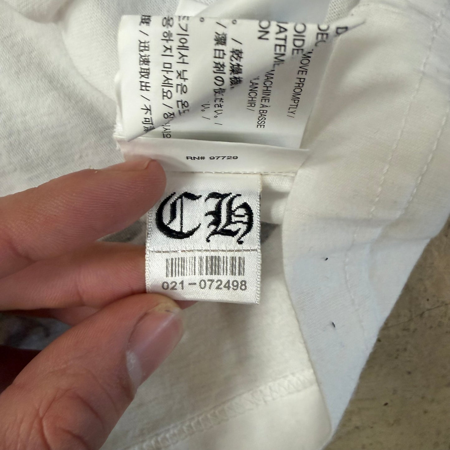 Tee Shirt Chrome Hearts Los Angeles Blanc