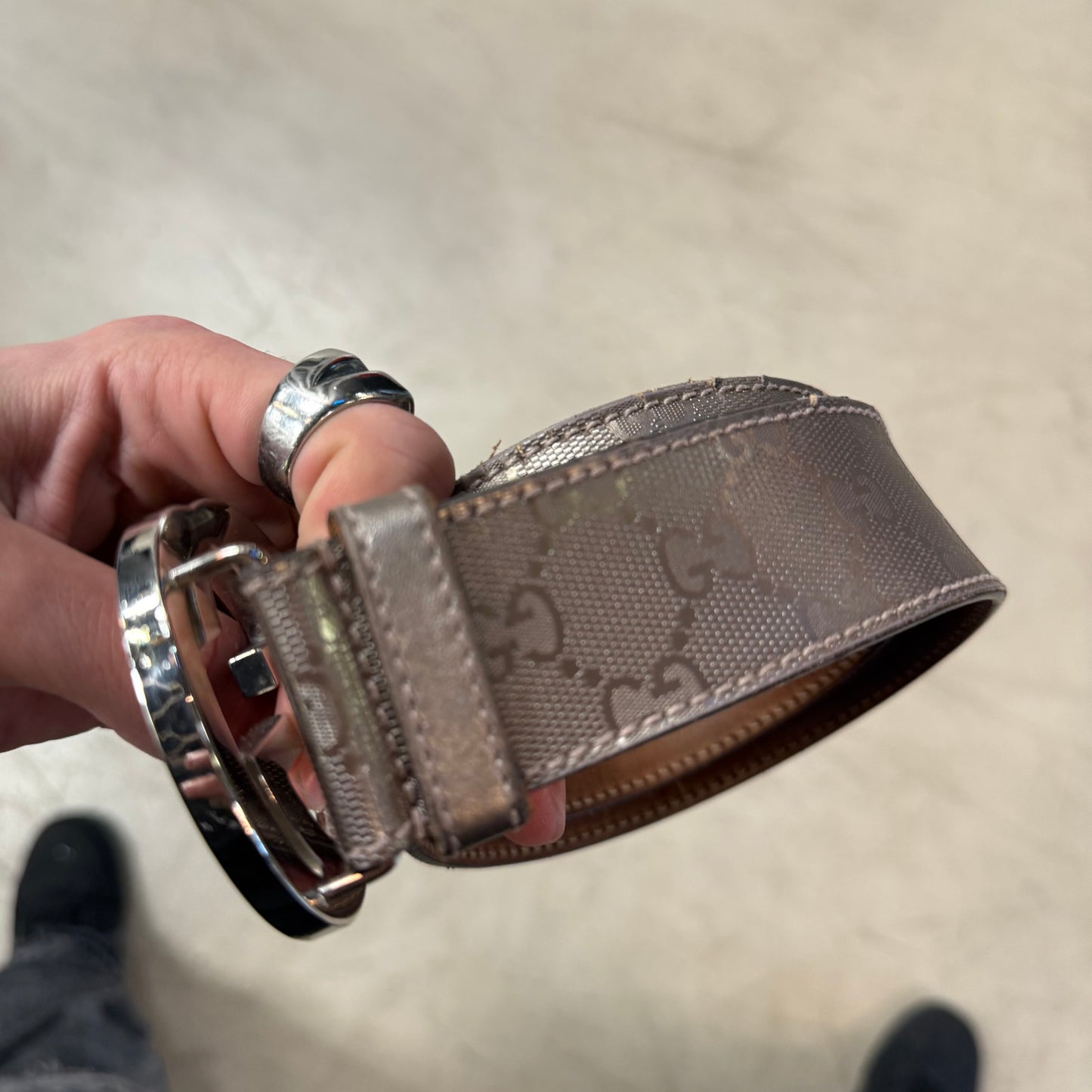 Ceinture Gucci Argenté