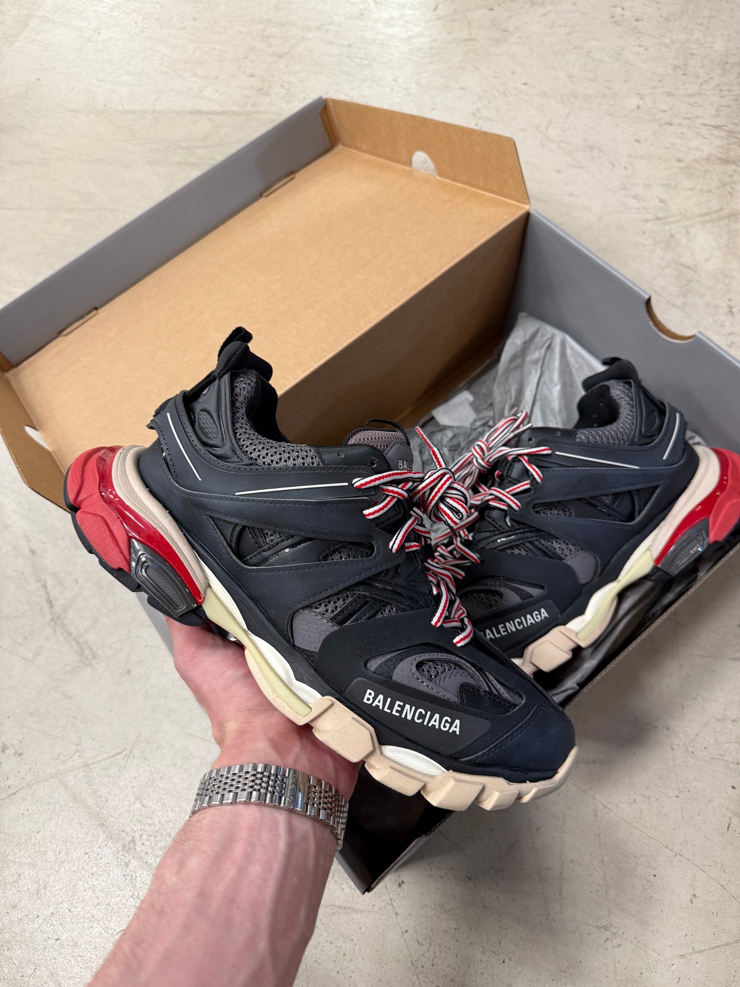 Balenciaga Track Black Red 42