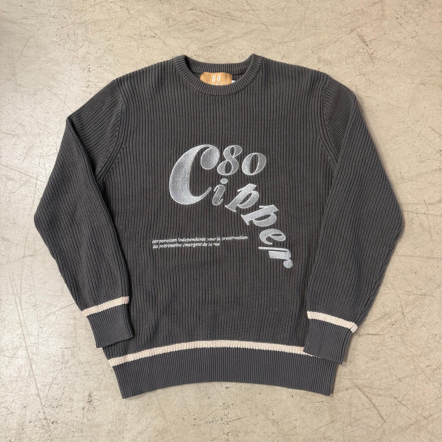 Pull 80cipper Gris