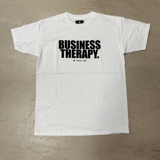 Tee Shirt Finesse "Business Therapy" Blanc
