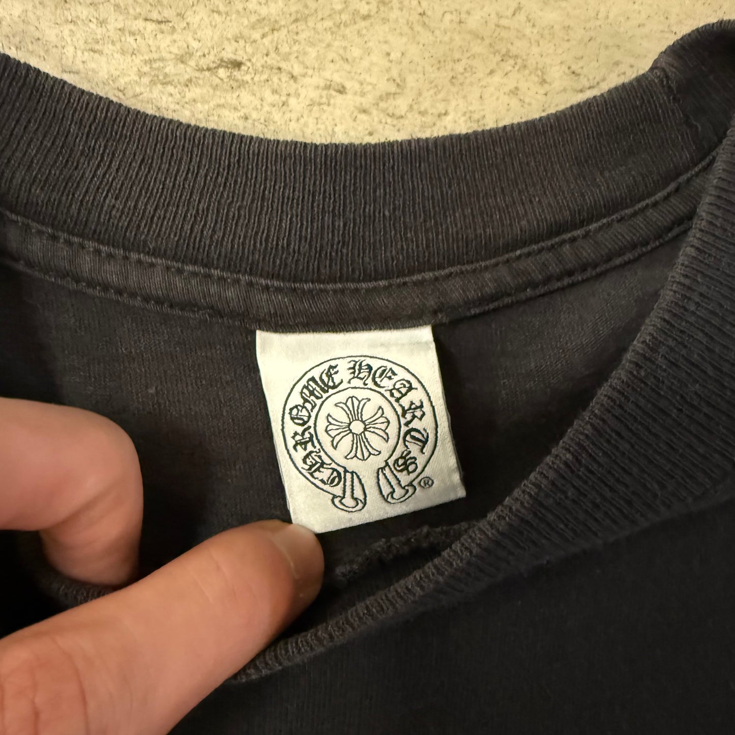 Tee Shirt Chrome Hearts Cross logo Blue Vintage