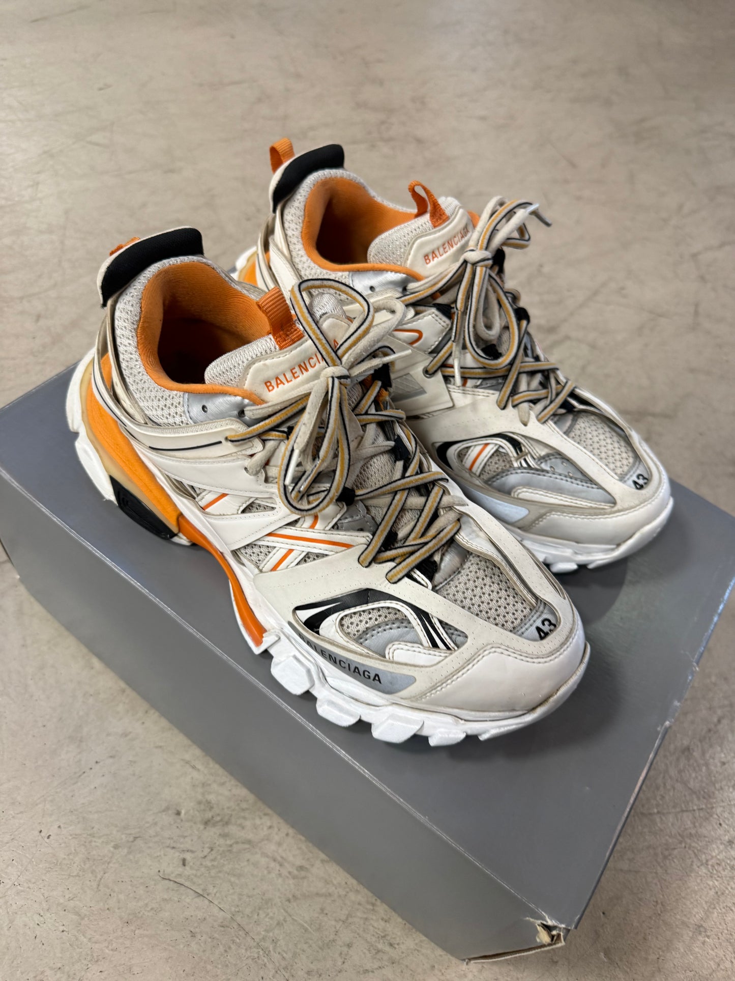 Balenciaga Track White Orange 43