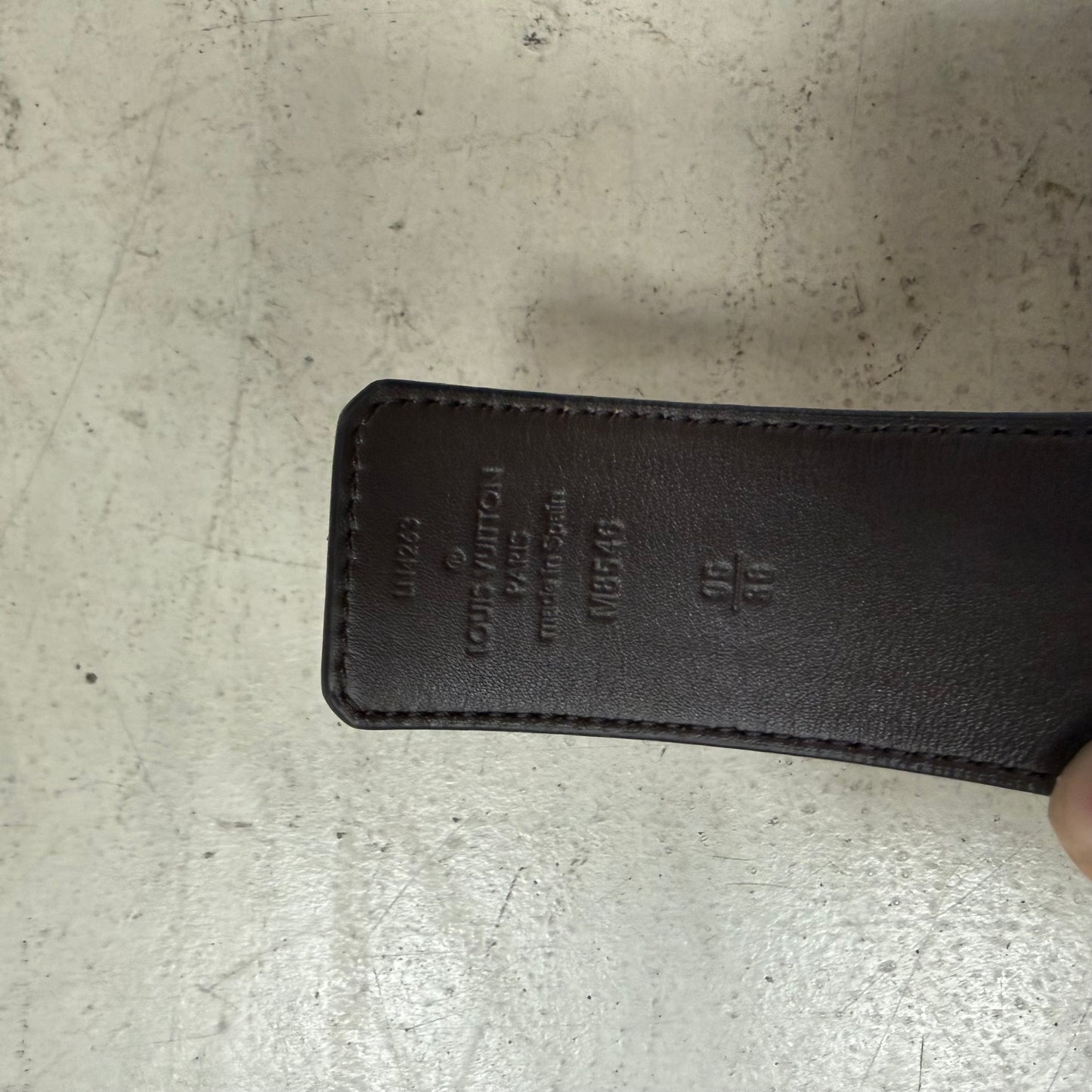 Ceinture Louis Vuitton Marron Jaune