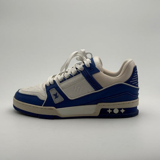 Louis Vuitton Trainer White Blue 41