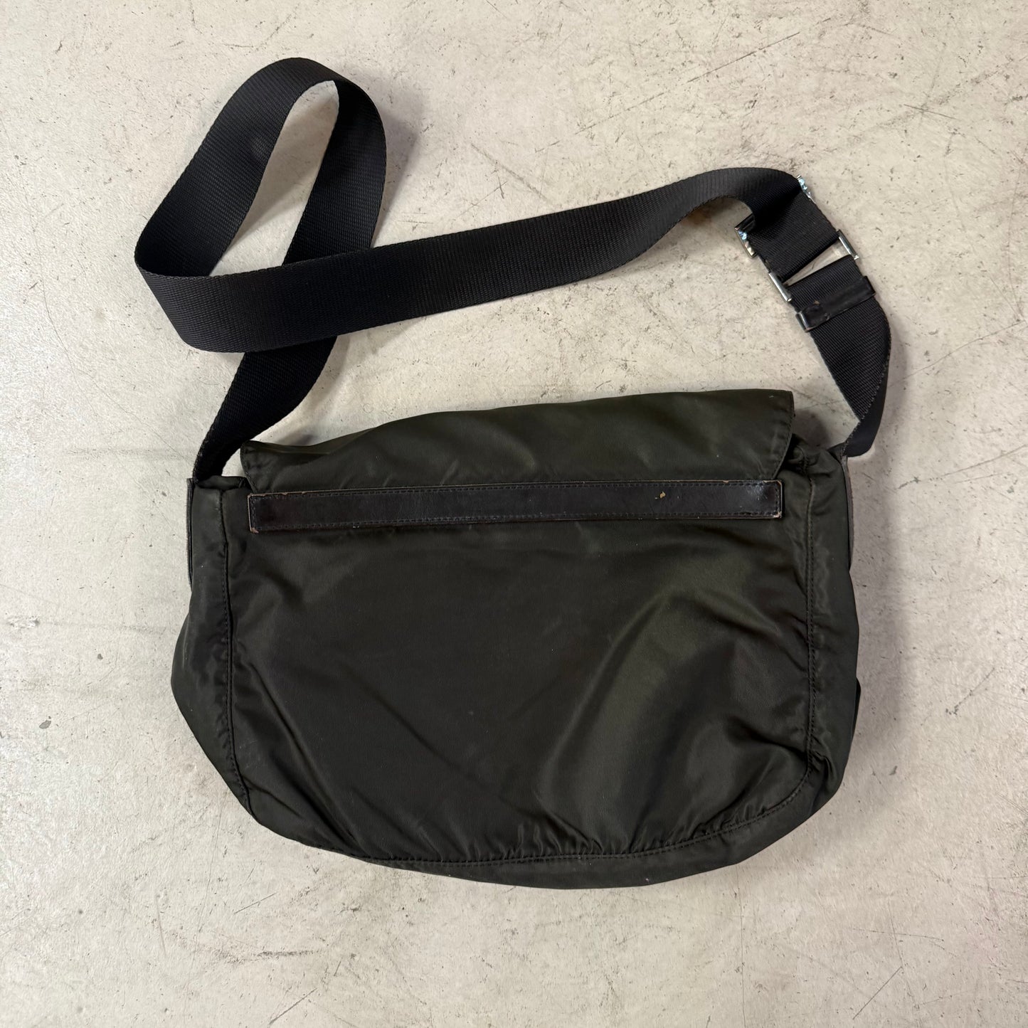 Sacoche Prada Messenger Bag Kaki double strap
