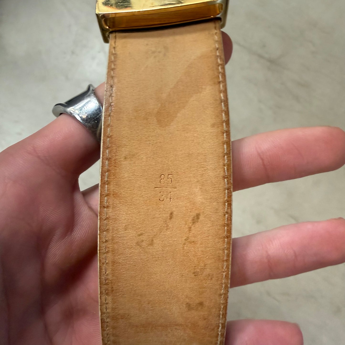 Ceinture Louis Vuitton Blanche Or