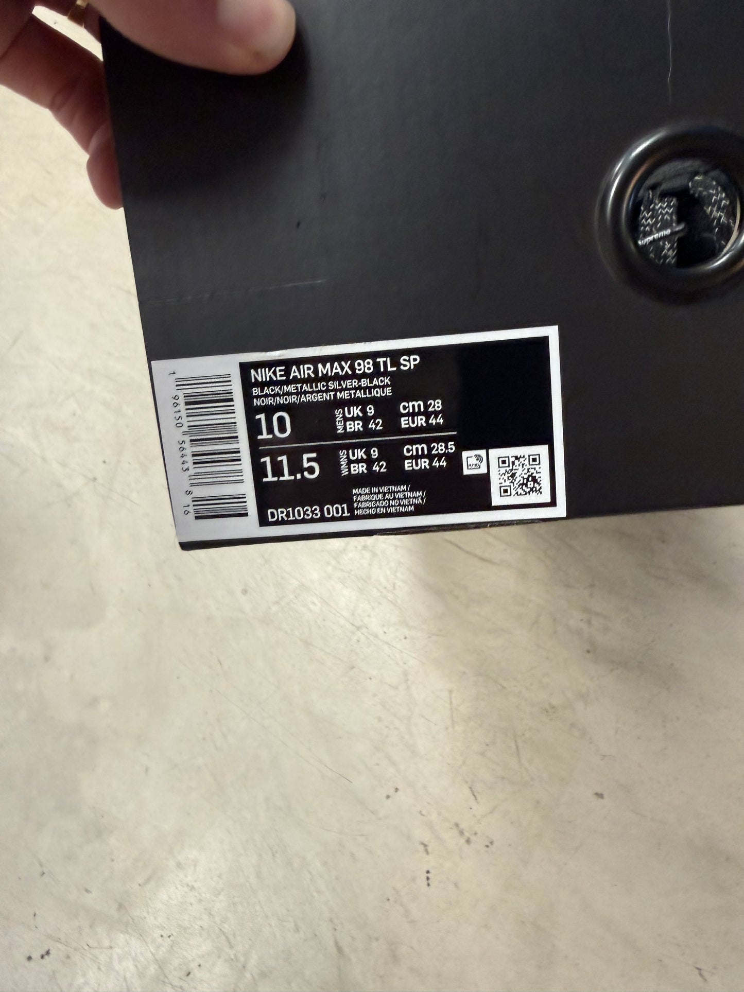 Nike Air Max 98 Supreme Black 44