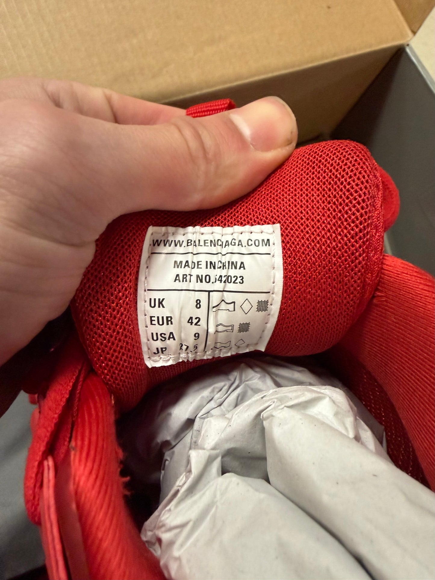 Balenciaga Track Red 42