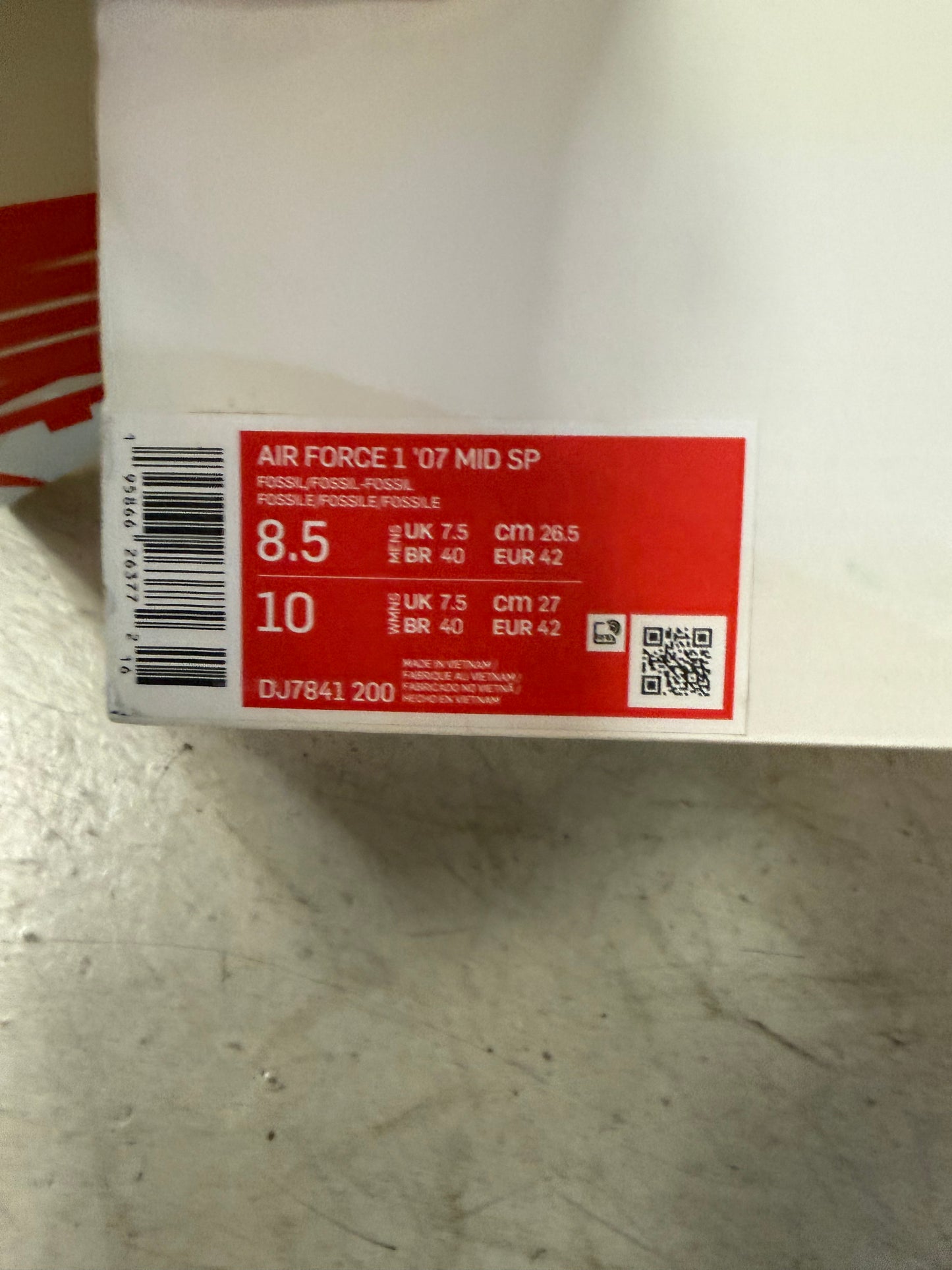 Air Force 1 High Stussy Fossil 42