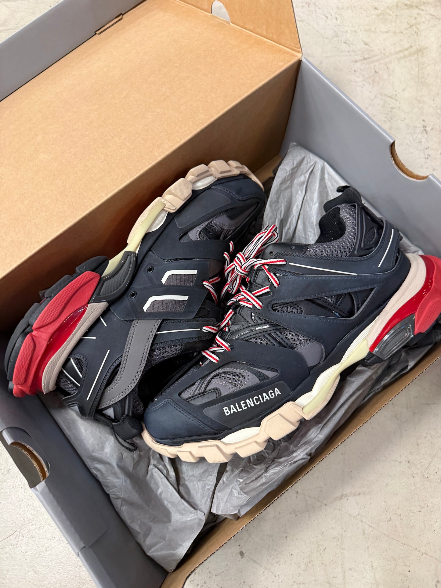 Balenciaga Track Black Red 42