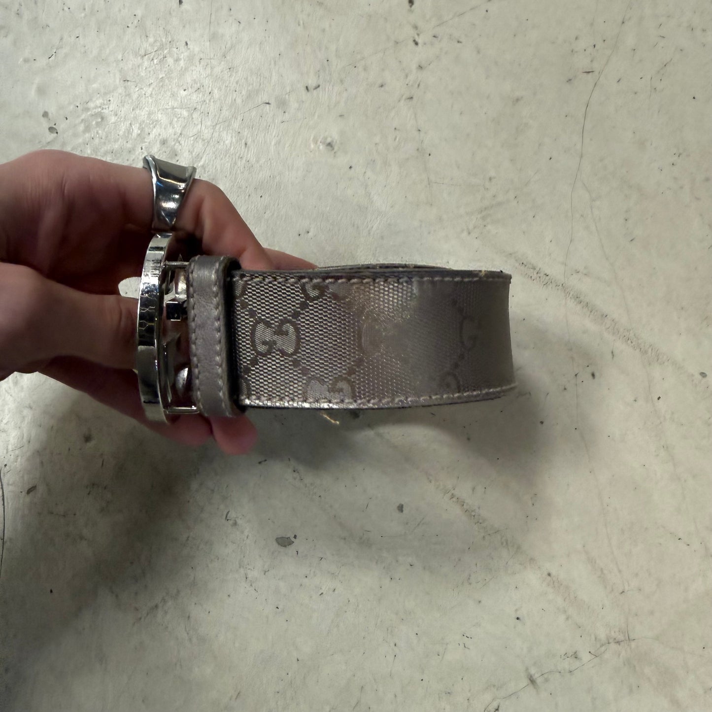 Ceinture Gucci Argenté