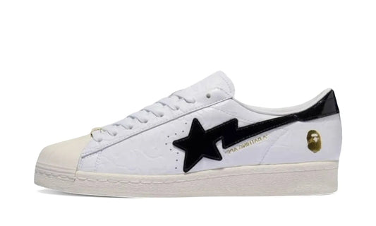 Adidas Superstar Vintage Bape White Black - JR2701