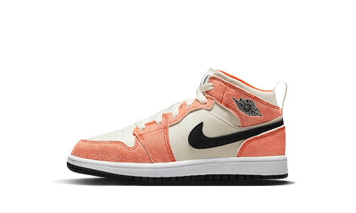 Air Jordan Air Jordan 1 Mid SE Orange Suede Enfant (PS) - DV1341-800