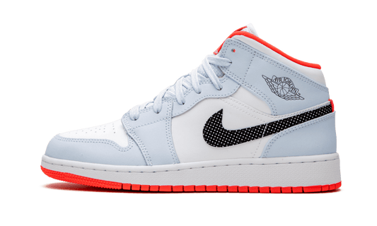 Air Jordan Air Jordan 1 Mid Half Blue Polka Dot Swoosh - 555112-400