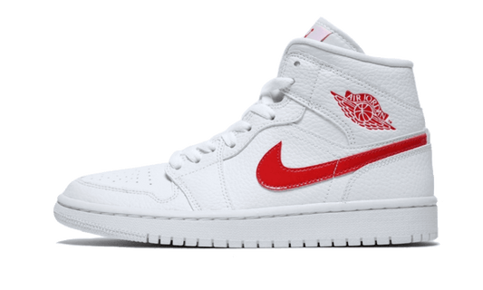 Air Jordan Air Jordan 1 Mid White University Red - BQ6472-106