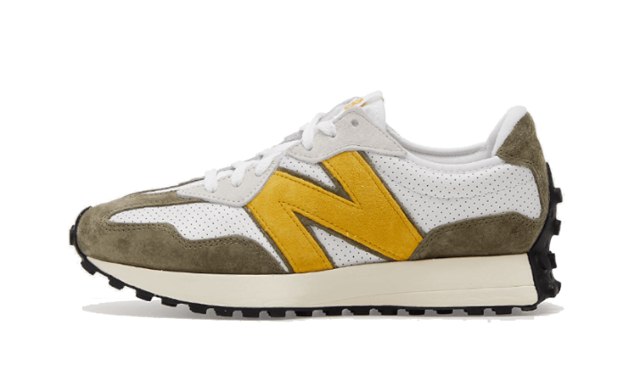 New Balance 327 White Yellow Olive - MS327PO